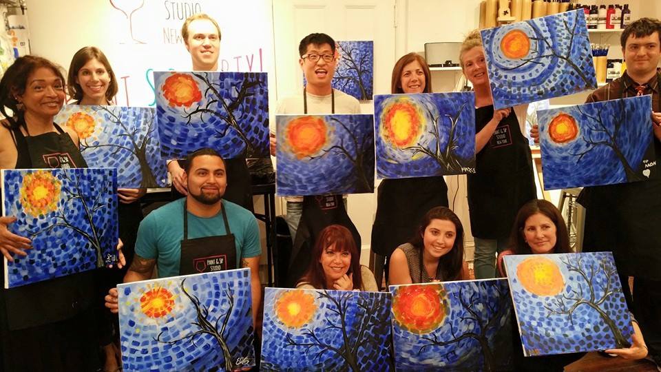 Paint and Sip Wine Painting Parties - Paint Night Fun