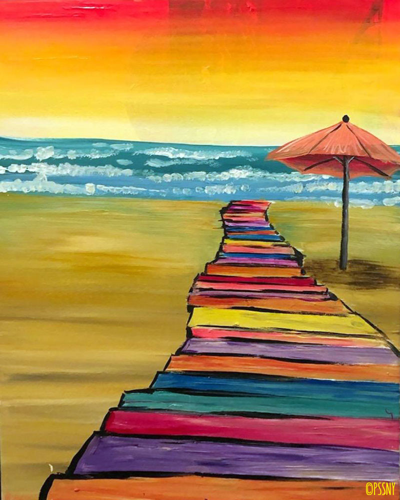 Beach Boardwalk Paint & Sip Studio New York